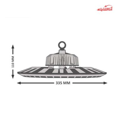چراغ صنعتی لنزدار 150 وات آذر طیف سری بتا براکت