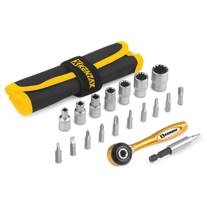 مجموعه 19 تکه پیچ گوشتی و بکس کنزاکس مدل KBR-119