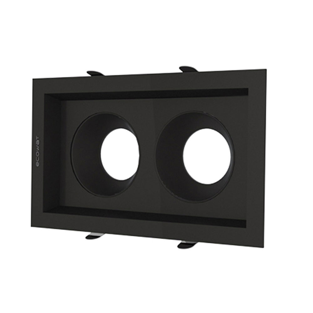 قاب توکار دو خانه اکووات مدل دارک لایت کد AG2XB