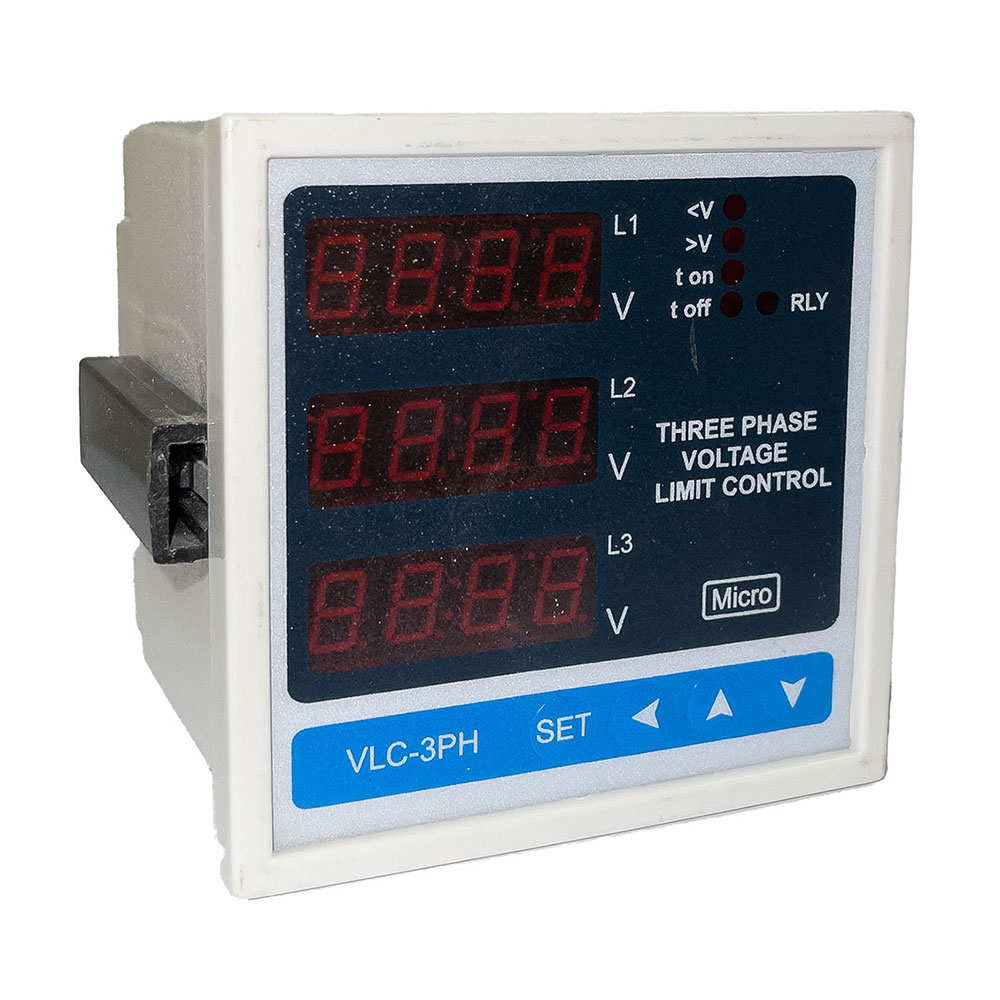 کنترل ولتاژ دیجیتال 96x96 سه فاز تابلویی میکرومکس مدل VLC-3PH