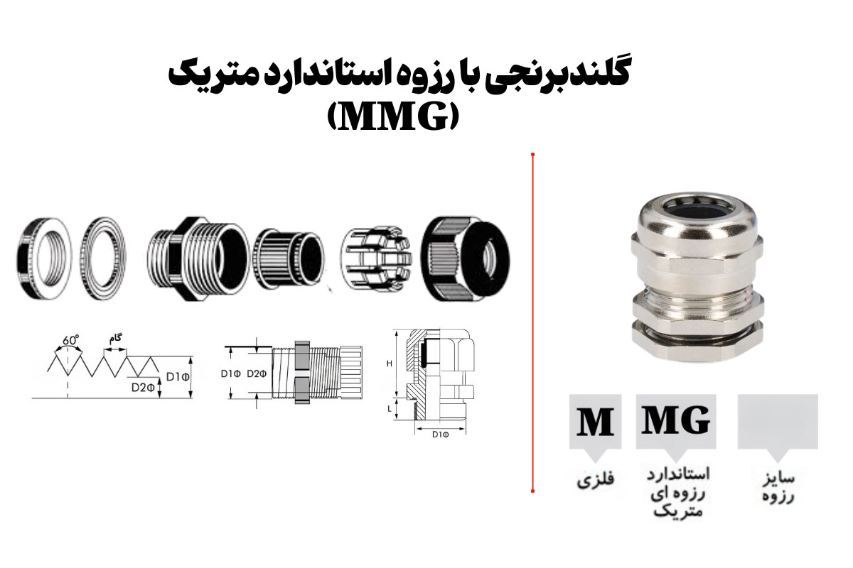 گلندبرنجی با رزوه استاندارد متریک (MMG)