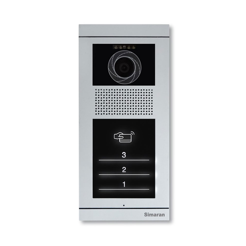 پنل آیفون تصویری لمسی کارتی 3 واحدی سیماران مدل فرداد VFBT3