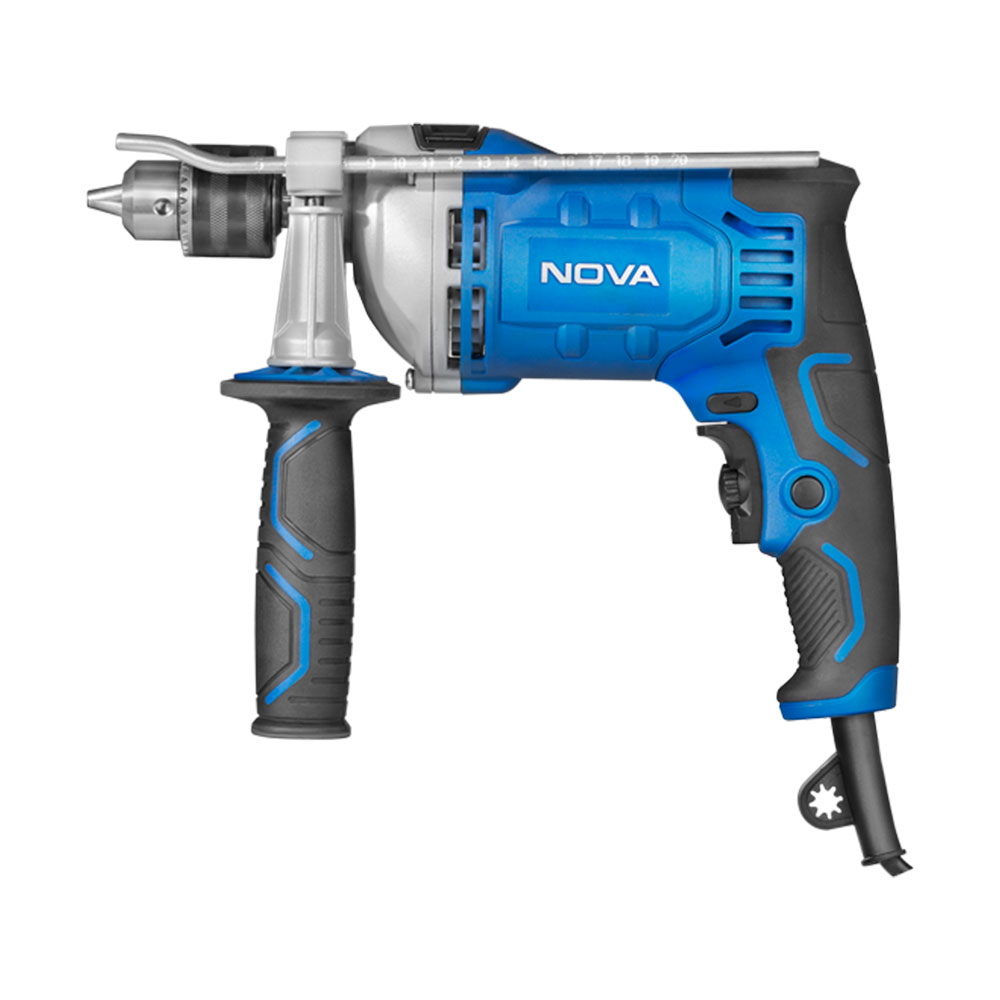 دریل گیربکسی چکشی 810 وات 13 میلیمتری با کیف BMC نووا کد 2238