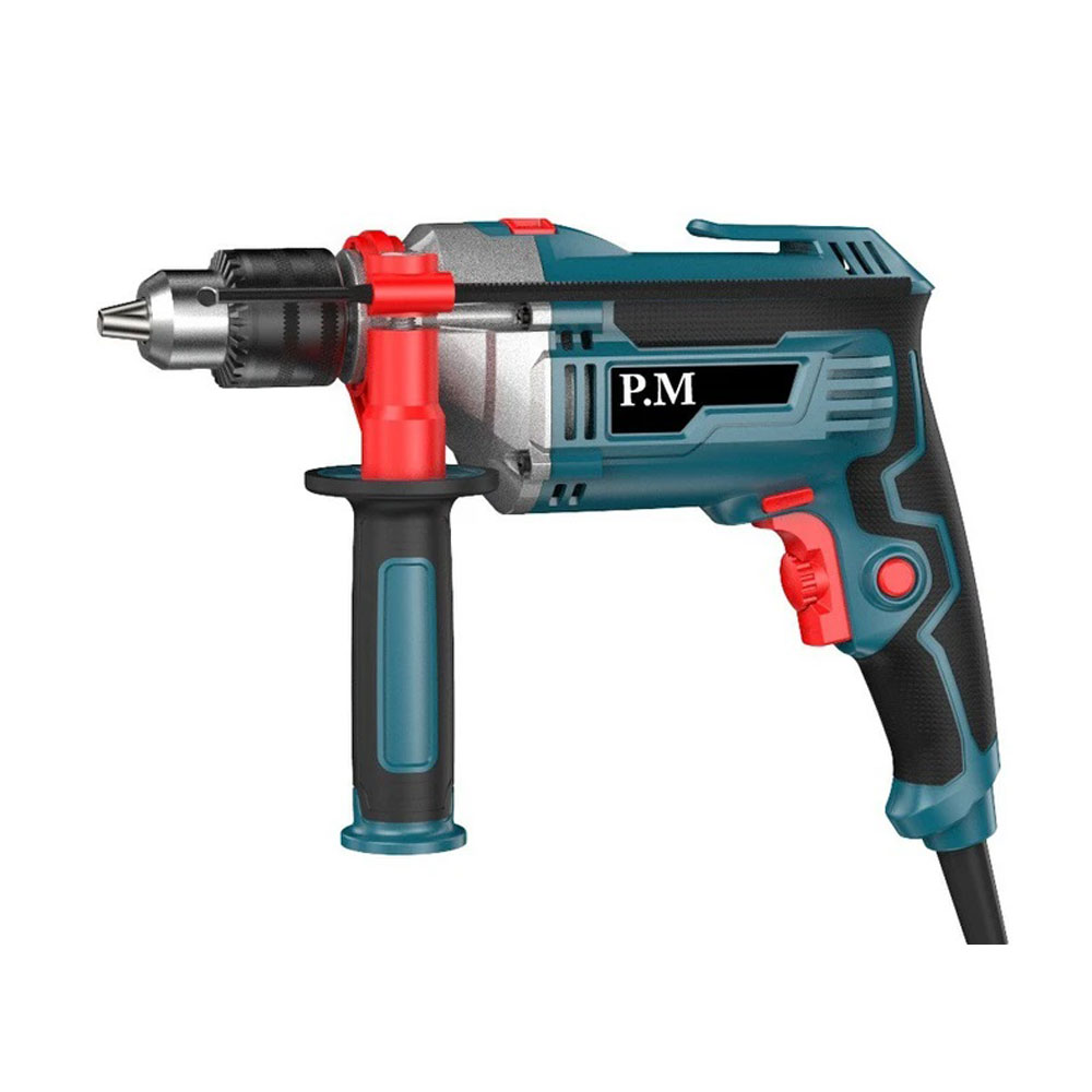 دریل چکشی گیربکسی 750 وات 13 میلیمتر پی‌ام PM مدل E13