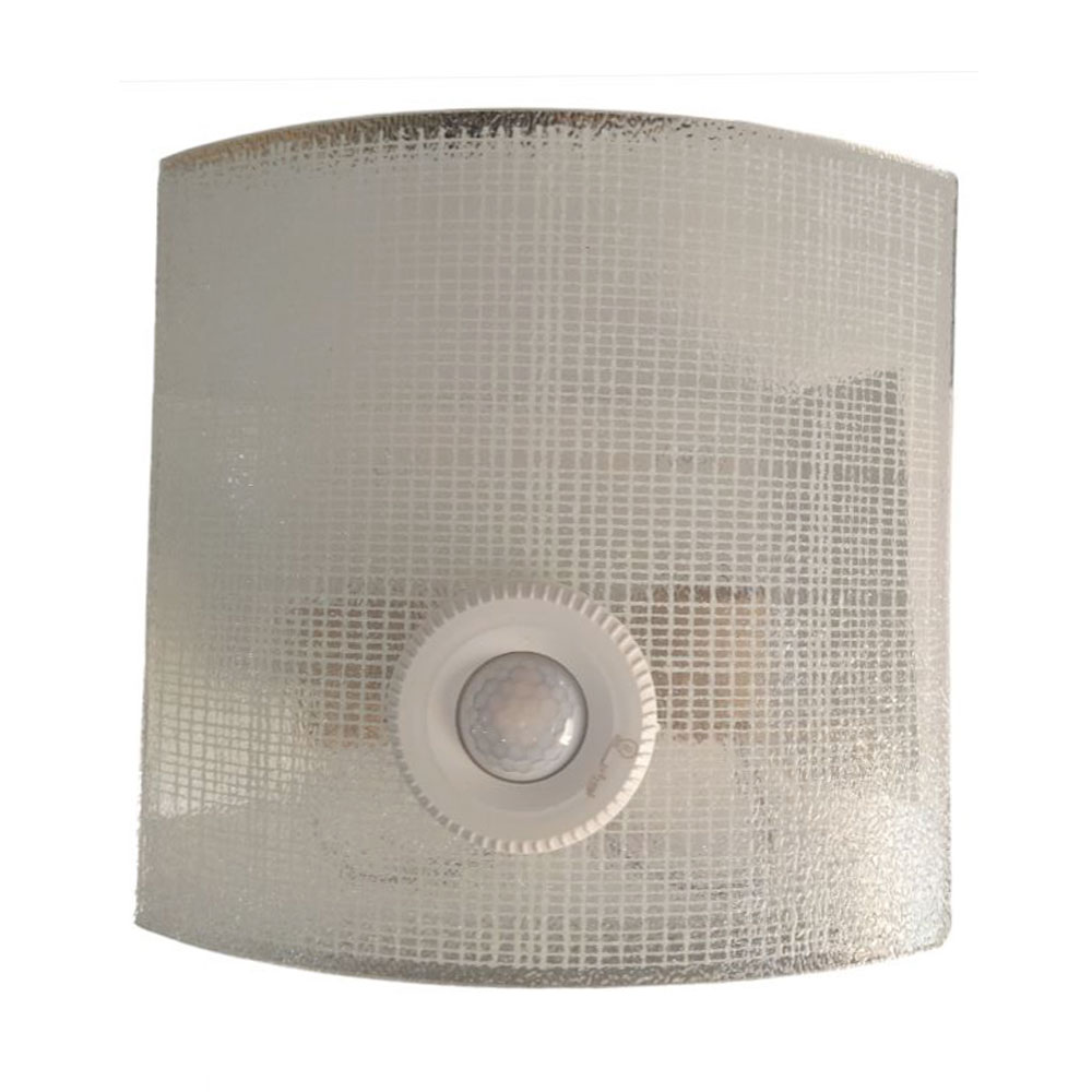 چراغ سنسوردار دیواری روکار شیشه ای 160 درجه نوراس