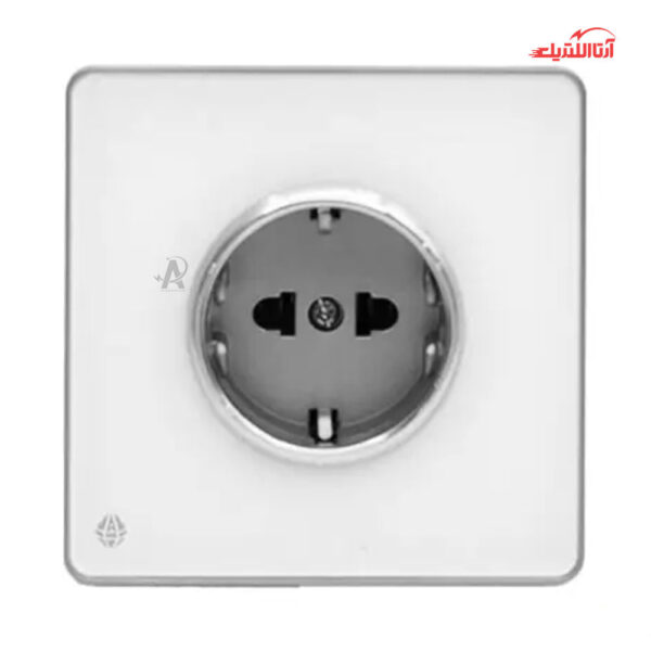 پریز برق ارت محافظ دار آسیا الکتریک مدل یاقوت