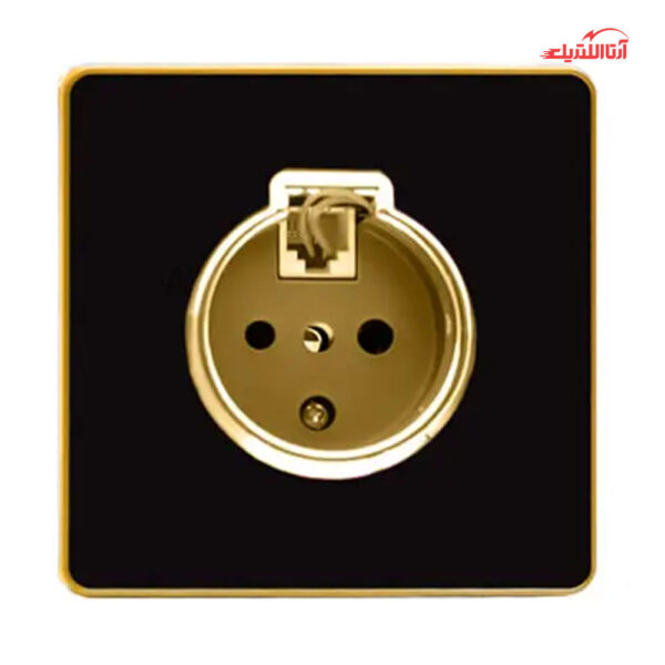 پریز تلفن دو منظوره آسیا الکتریک مدل یاقوت