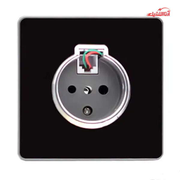 پریز تلفن دو منظوره آسیا الکتریک مدل یاقوت