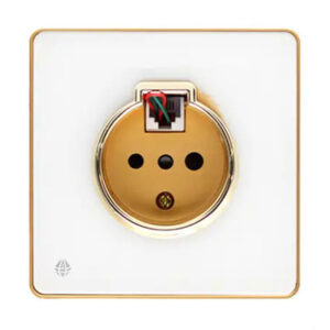 پریز تلفن دو منظوره آسیا الکتریک مدل یاقوت