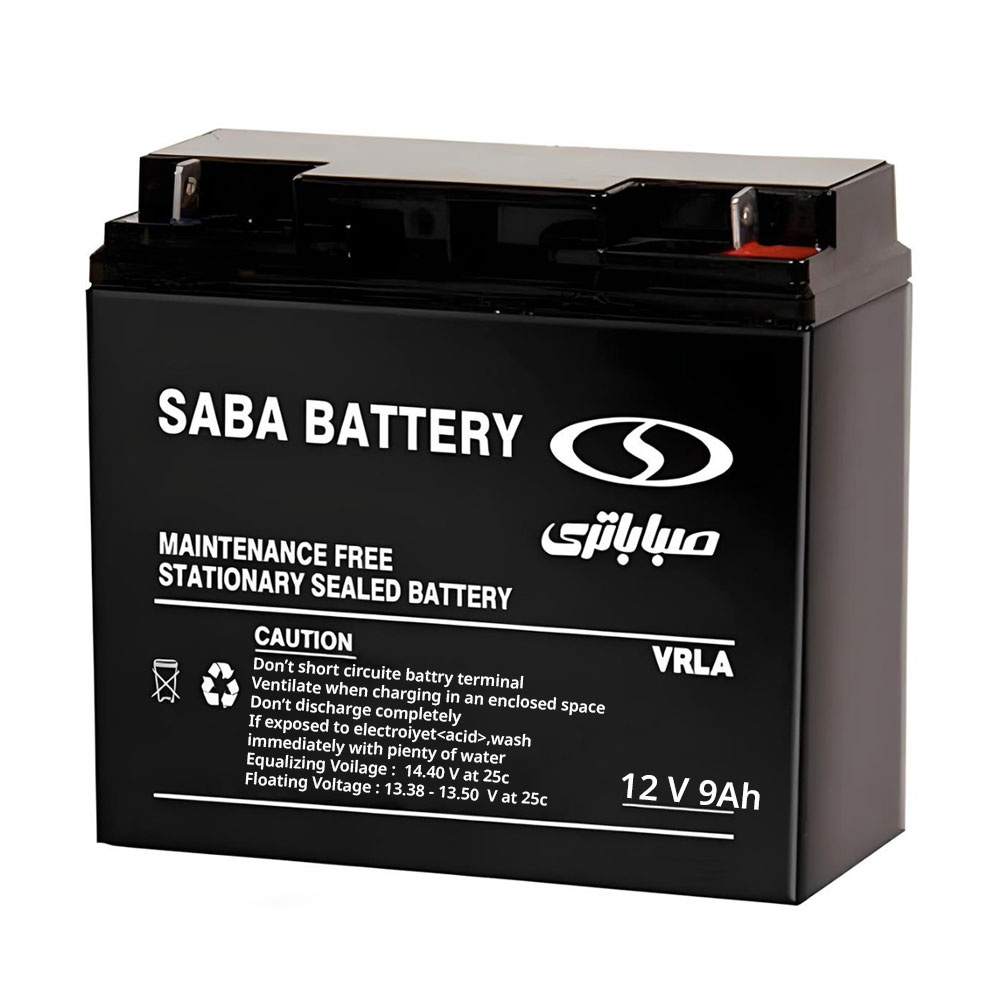باتری یو پی اس 12 ولت 9 آمپر صبا باتری