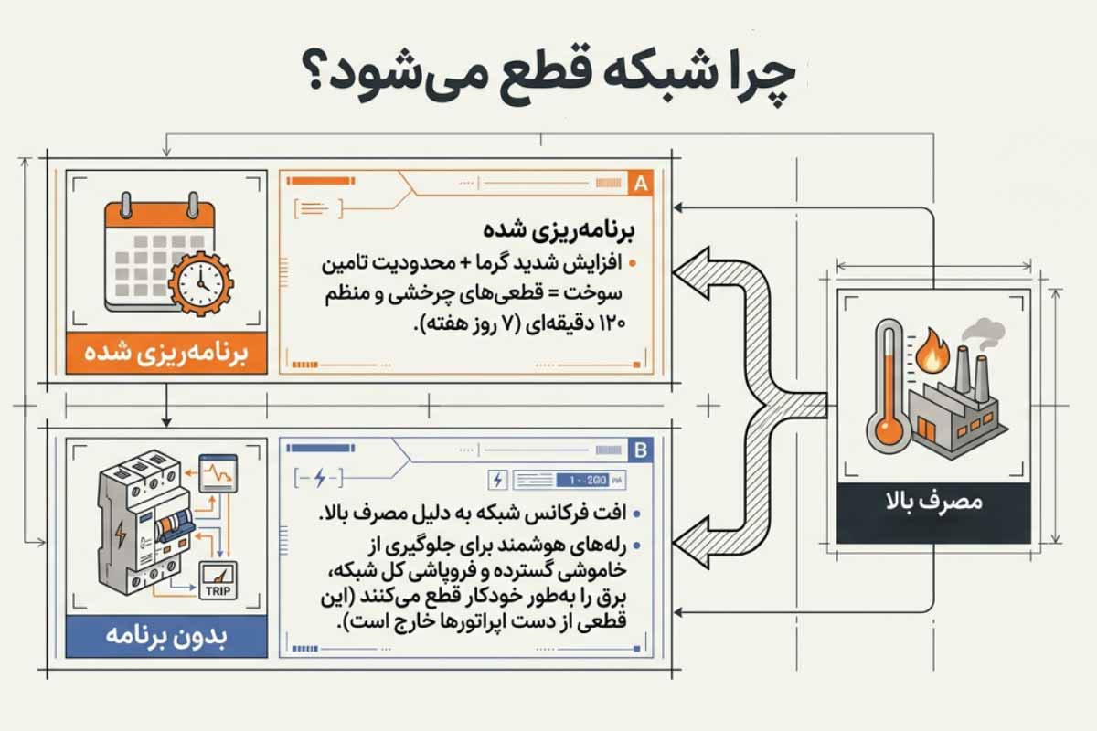 چرا برق قطع می‌شود؟