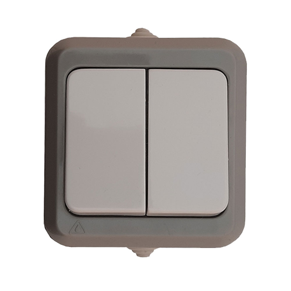 کلید دو پل روکار بارانی خیام الکتریک