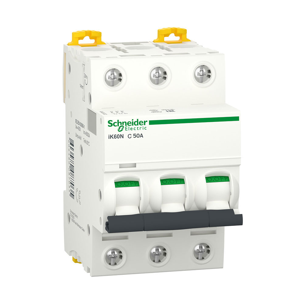 کلید مینیاتوری 3 پل 50 آمپر C50-6KA اشنایدر کد A9K24350