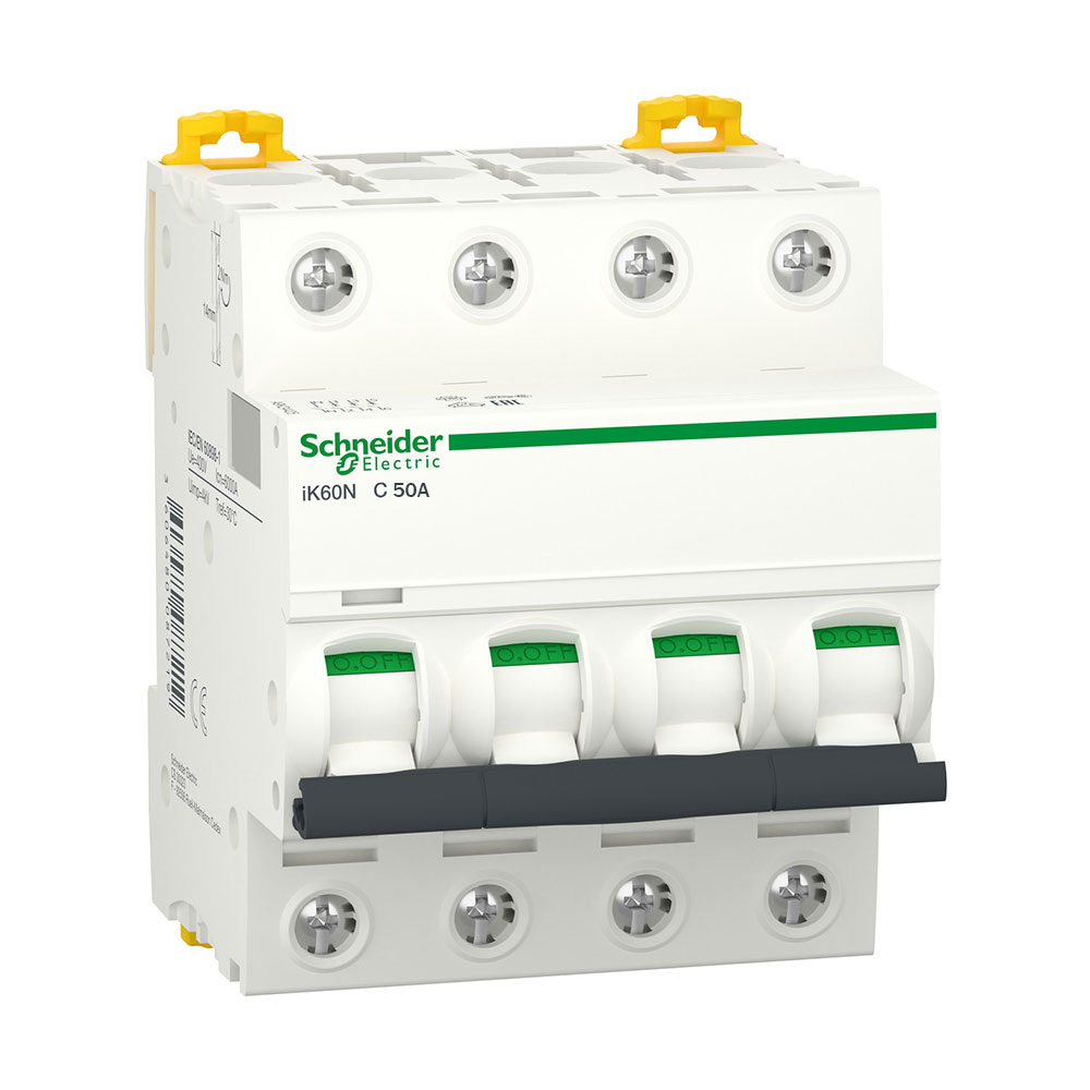 کلید مینیاتوری 4 پل 50 آمپر C50-6KA اشنایدر کد A9K24450
