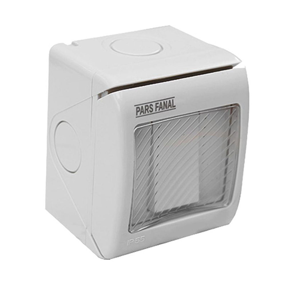 کلید تک پل بارانی روکار پارس فانال مدل PF-1GS16A