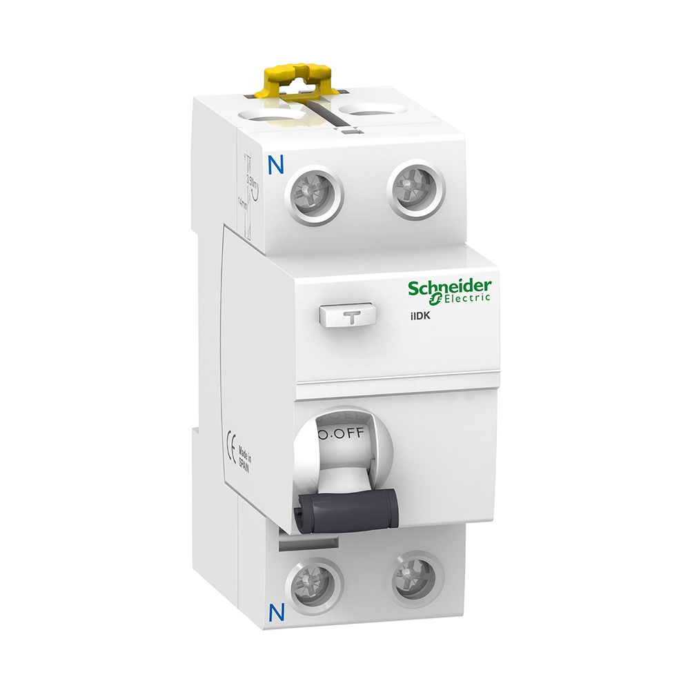 کلید محافظ جان RCCB یک پل + نول 25 آمپر اشنایدر کد A9R50225