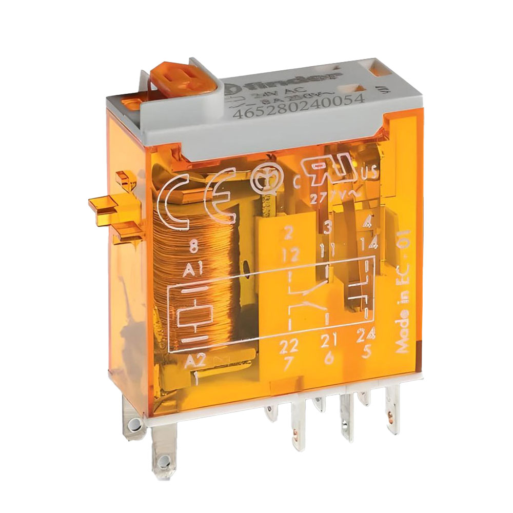 رله شیشه ای 8 پایه 2 کنتاکت 24 ولت AC فیندر کد 46.52.8.024.0054