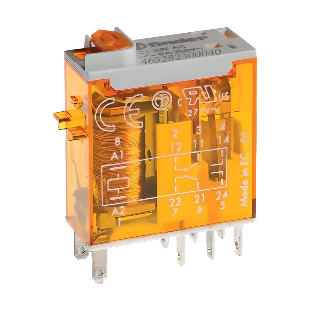 رله شیشه ای 8 پایه 2 کنتاکت 230 ولت AC فیندر کد 46.52.8.230.0040