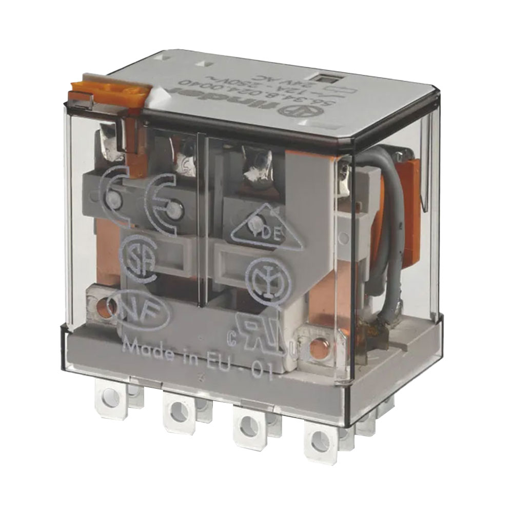 رله شیشه ای 14 پایه 4 کنتاکت 230 ولت AC فیندر کد 56.34.8.230.0040