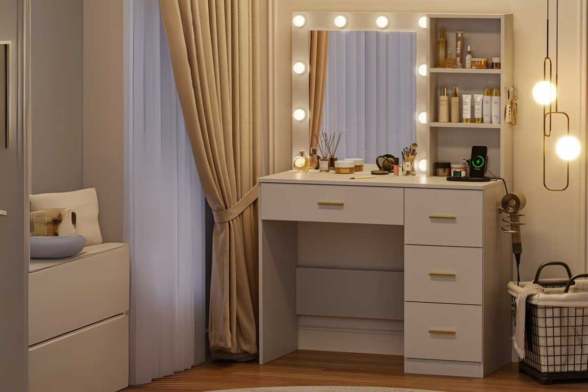 نورپردازی وظیفهای میز آرایش