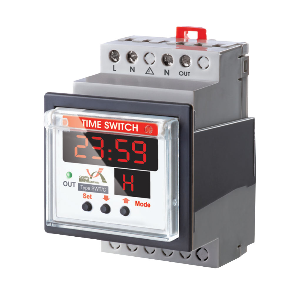 ساعت فرمان تک رله ای 20 آمپر برنا الکترونیک مدل SWT/C