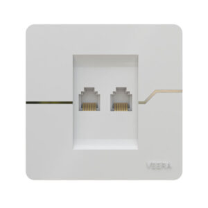 سوکت شبکه CAT6 دو پورت ویرا مدل T2