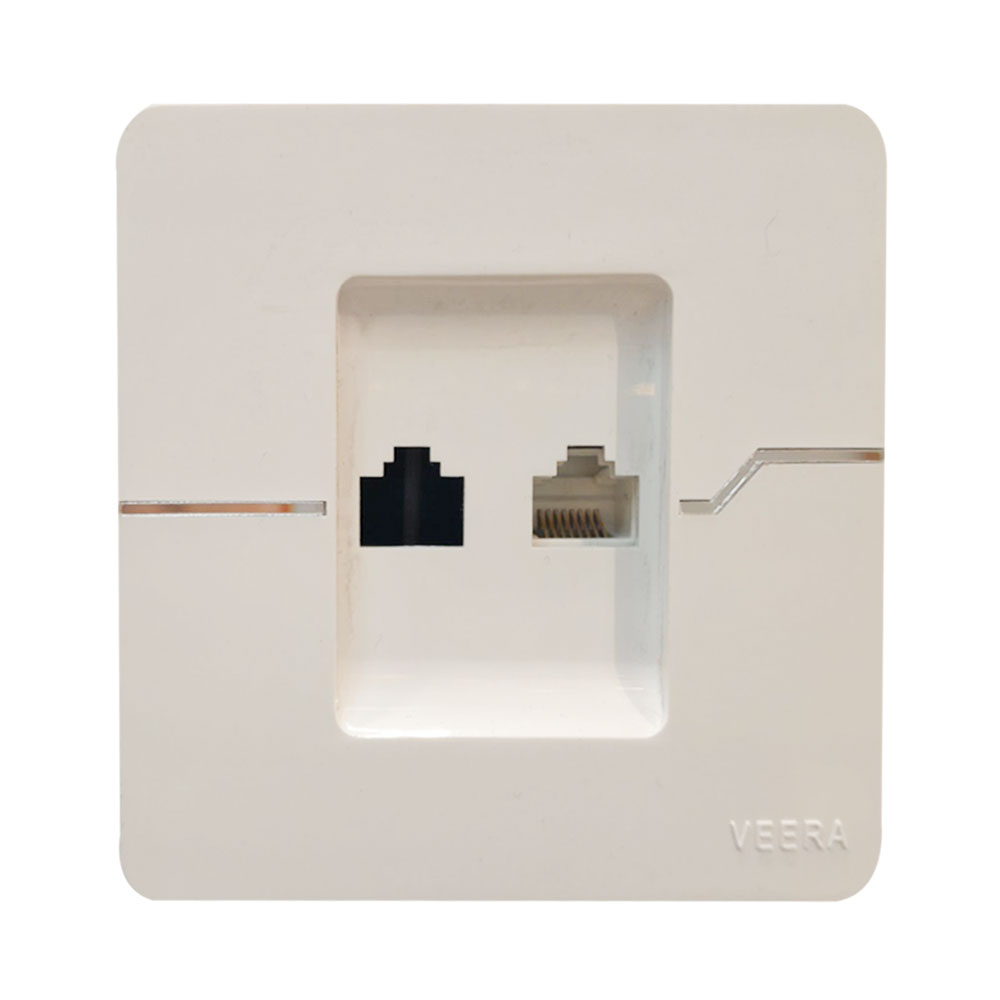 سوکت شبکه CAT6 دو پورت ویرا مدل T2