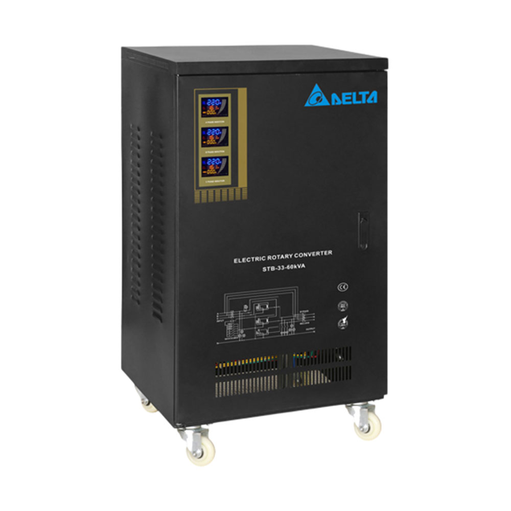 استابلایزر 60KVA سه فاز 85 آمپر سروو موتوری دلتا مدل STB-33