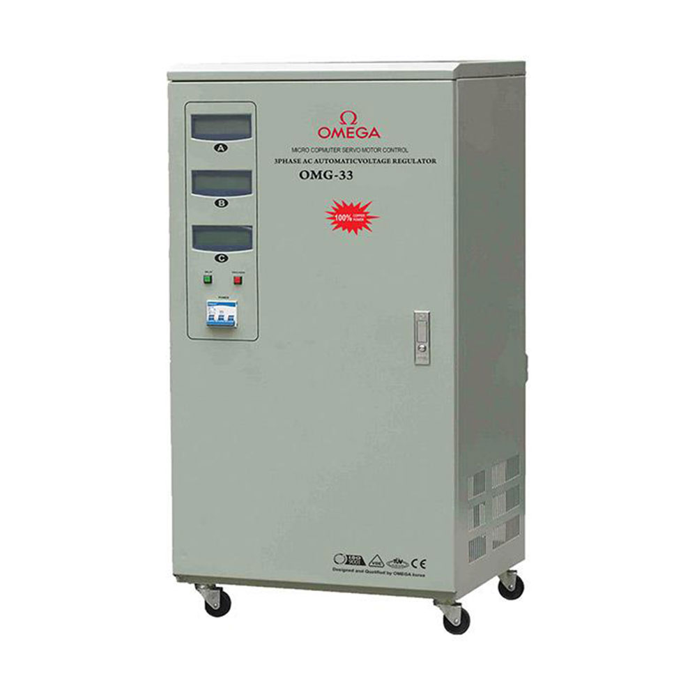 استابلایزر سه فاز 90KVA سروو موتوری امگا مدل OMG-33-90kva