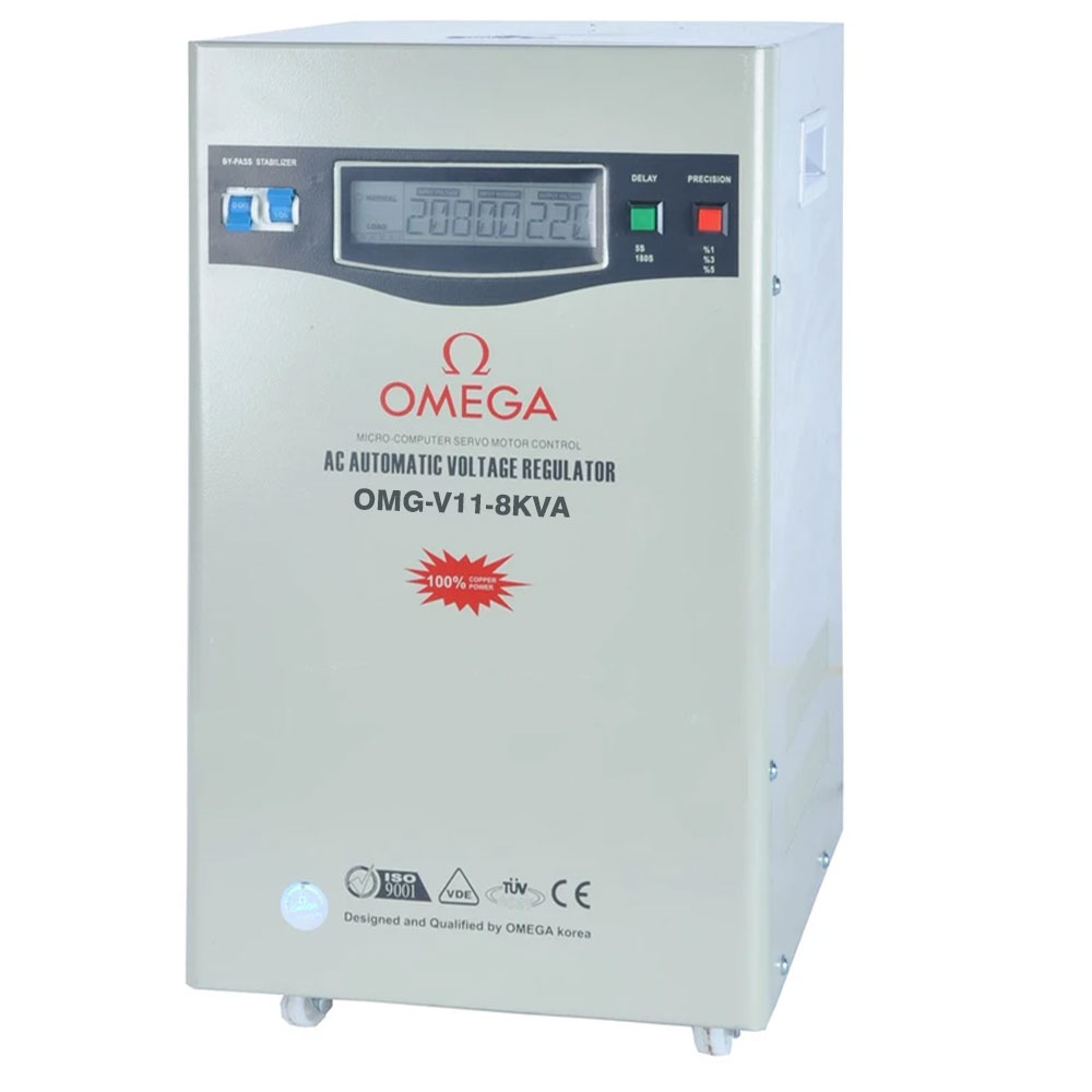 استابلایزر تک فاز 8KVA سروو موتوری امگا مدل OMG-V11-8kva