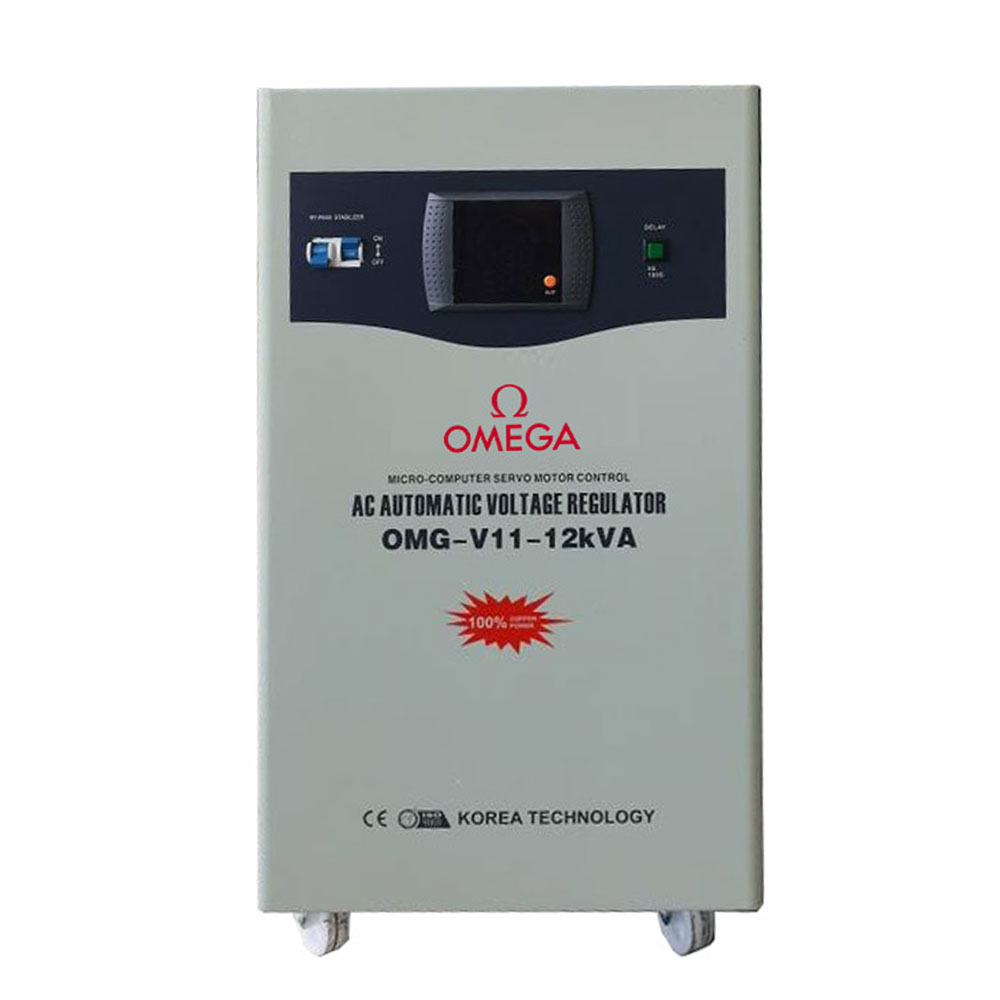 استابلایزر تک فاز 12KVA سروو موتوری امگا مدل OMG-V11-12kva