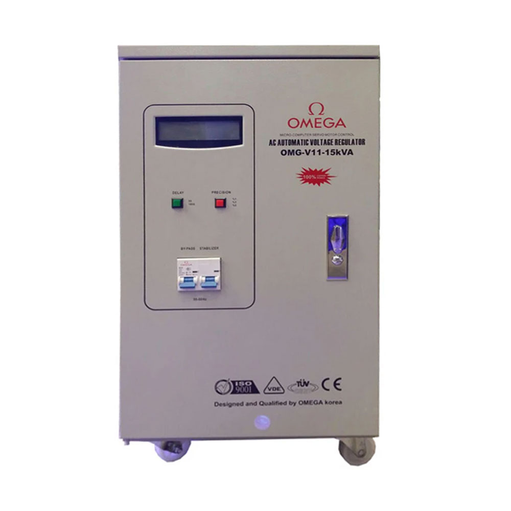 استابلایزر تک فاز 15KVA سروو موتوری امگا مدل OMG-V11-15kva