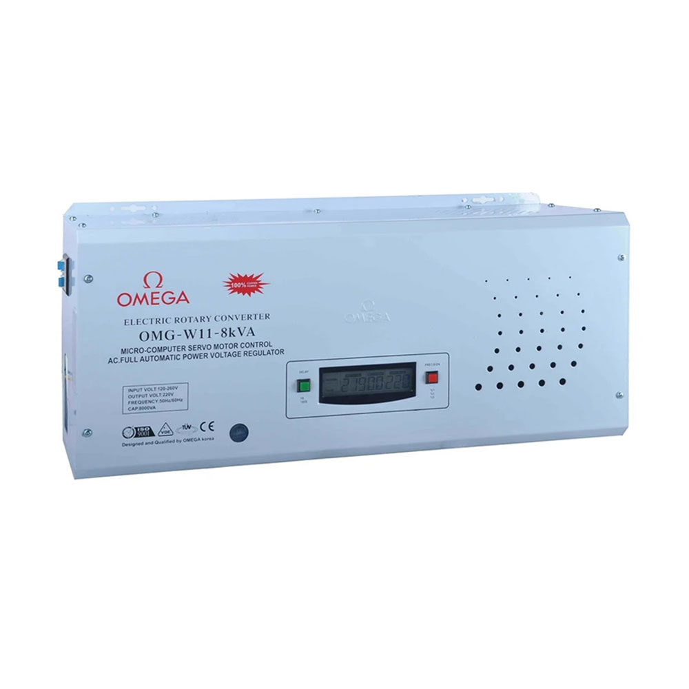 استابلایزر تک فاز 8KVA سروو موتوری امگا مدل OMG-w11-8kva