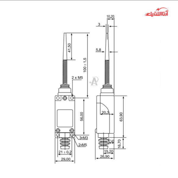 لیمیت سوئیچ آنتنی CNTD مدل TZ-8166
