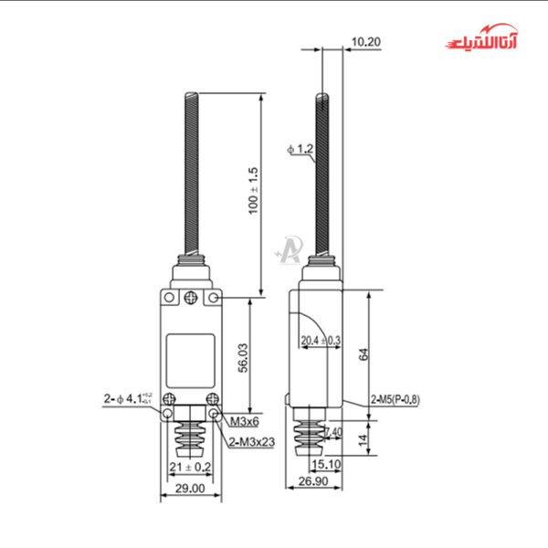 لیمیت سوئیچ آنتنی CNTD مدل TZ-8167