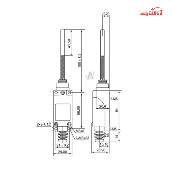 لیمیت سوئیچ آنتنی CNTD مدل TZ-8168