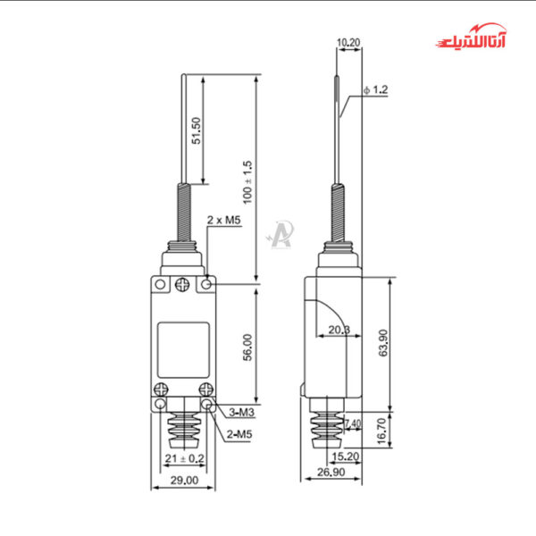 لیمیت سوئیچ آنتنی CNTD مدل TZ-8169