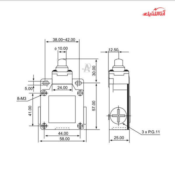 لیمیت سوئیچ فشاری ساده CNTD مدل CSA-001