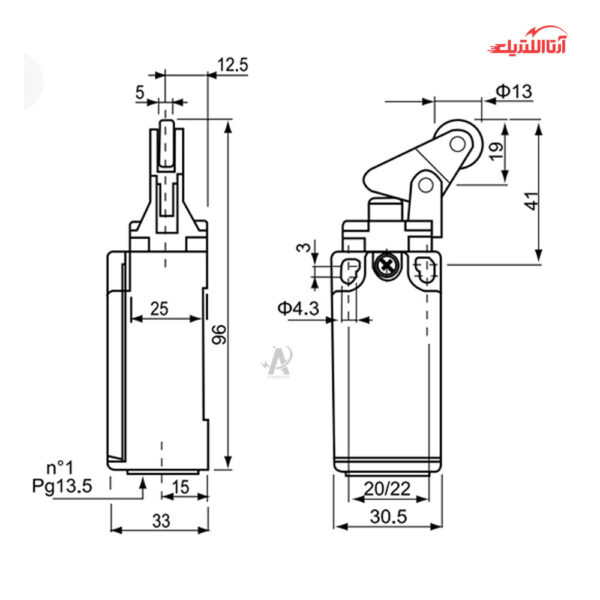 لیمیت سوئیچ آنتنی طرح ارش CNTD مدل CZE-00-LM
