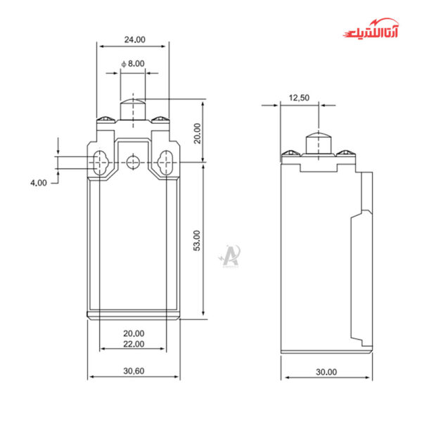 لیمیت سوئیچ فشاری ساده باکالیت CNTD مدل CLS-101