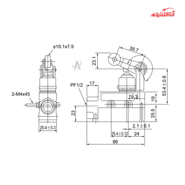 لیمیت سوئیچ حفاظ دار CNTD مدل TZ-6104