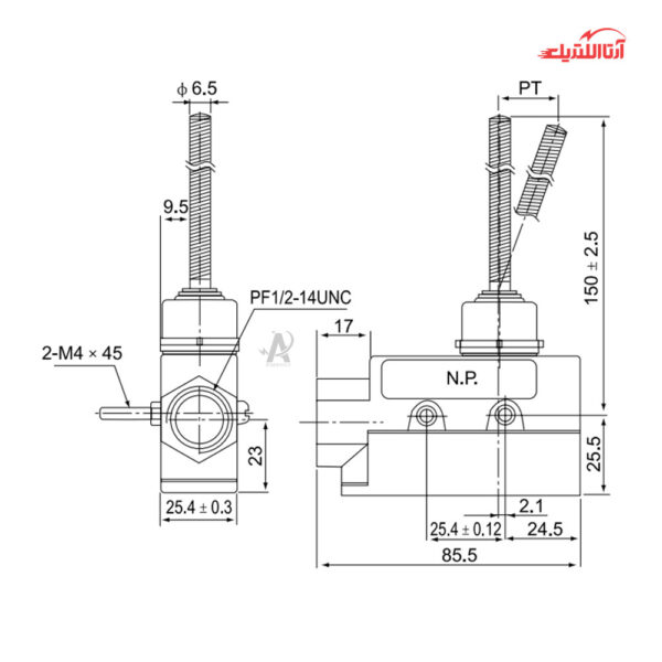 لیمیت سوئیچ حفاظ دار آنتنی CNTD مدل TZ-6106