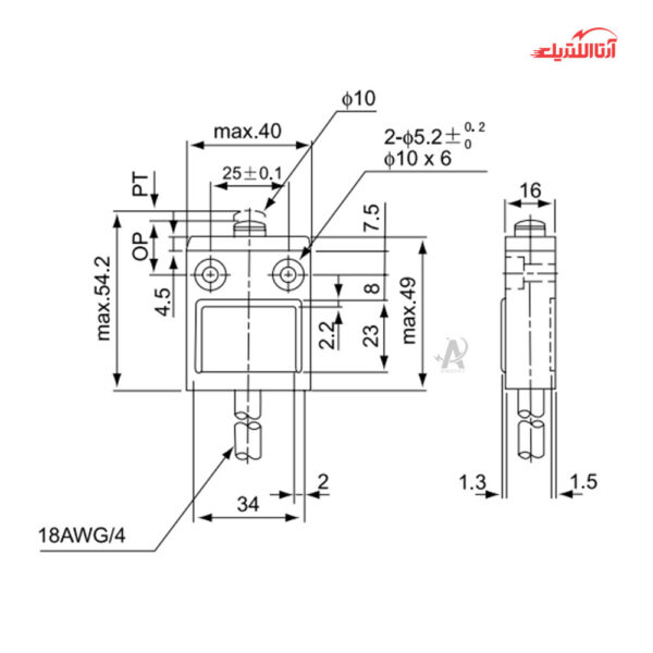 لیمیت سوئیچ کابلی واترپروف CNTD مدل CZ-3101