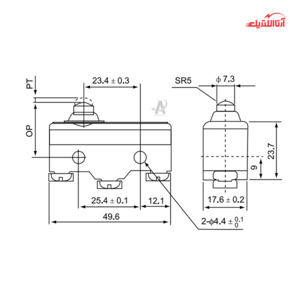 میکرو سوئیچ فشاری ساده CNTD مدل CM-1306