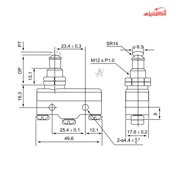 میکرو سوئیچ فشاری ساده CNTD مدل CM-1307