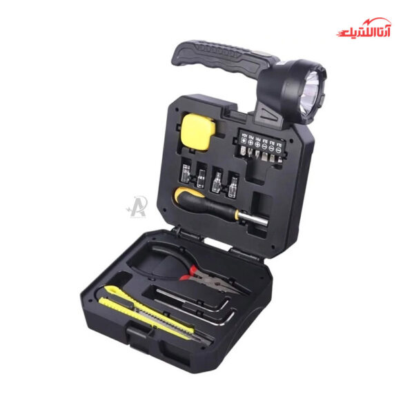 چراغ قوه خورشیدی و جعبه ابزار قابل حمل شهاب کد 7739-C