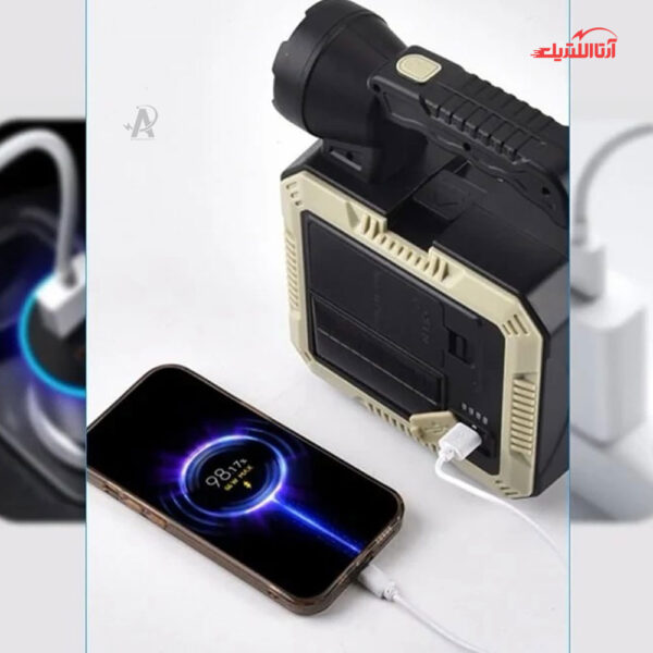 چراغ قوه خورشیدی و جعبه ابزار قابل حمل شهاب کد 7739-C