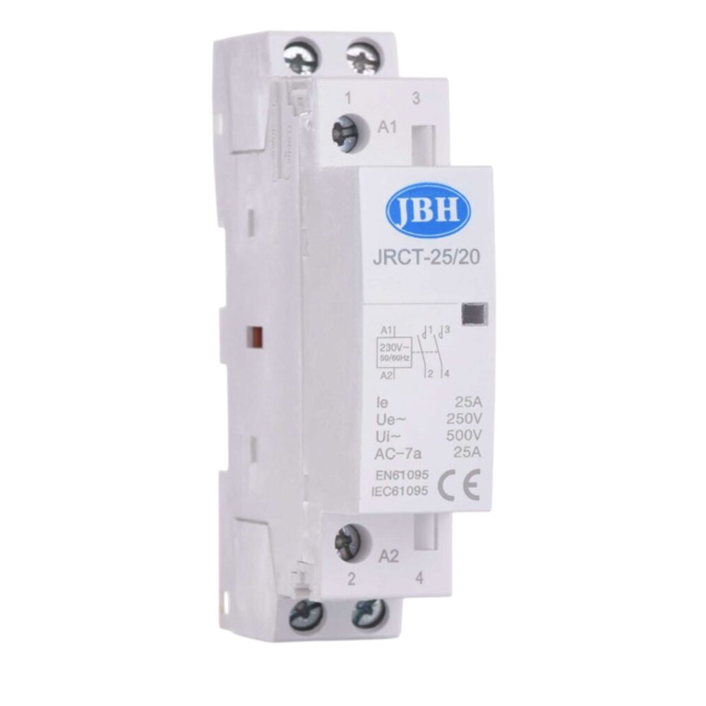 کنتاکتور 2 پل 25 آمپر 24 ولت DC اتوماتیک JBH کد CA202520D