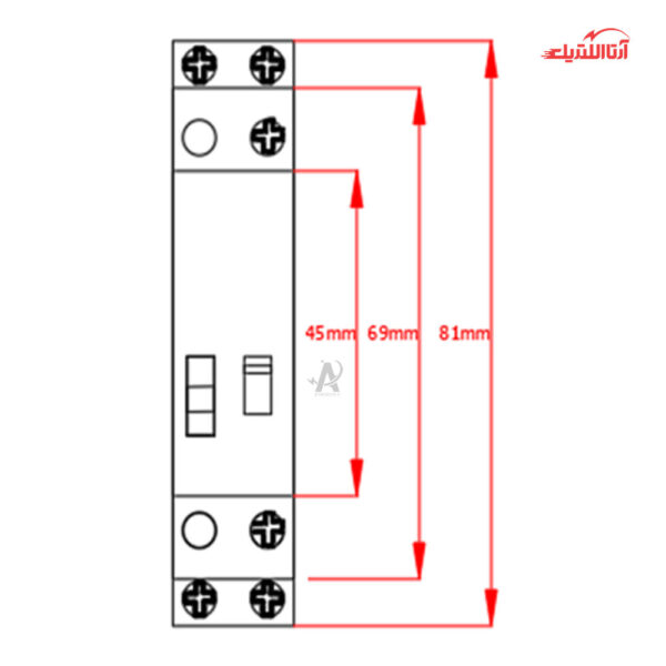 رله ضربه‌ای 2 پل 16 آمپر دستی و اتوماتیک JBH مدل 2NO کد RL21620A