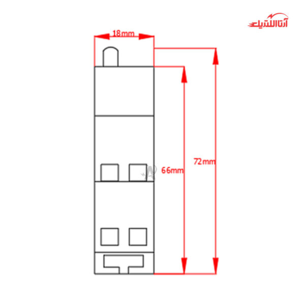 رله ضربه‌ای 2 پل 16 آمپر 24 ولت DC دستی و اتوماتیک JBH مدل 2NO کد RL21620D